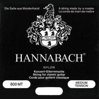 Hannabach 800MT Black SILVER PLATED Комплект струн для классической гитары, нейлон/посеребренные. Среднее натяжение.