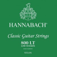 Hannabach 800LT Green SILVER PLATED Комплект струн для классической гитары, нейлон/посеребренные. Слабое натяжение.